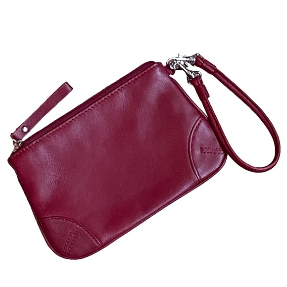 Franklin Covey Handbags - Burgundy Leather Wristlet